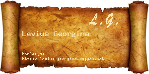 Levius Georgina névjegykártya